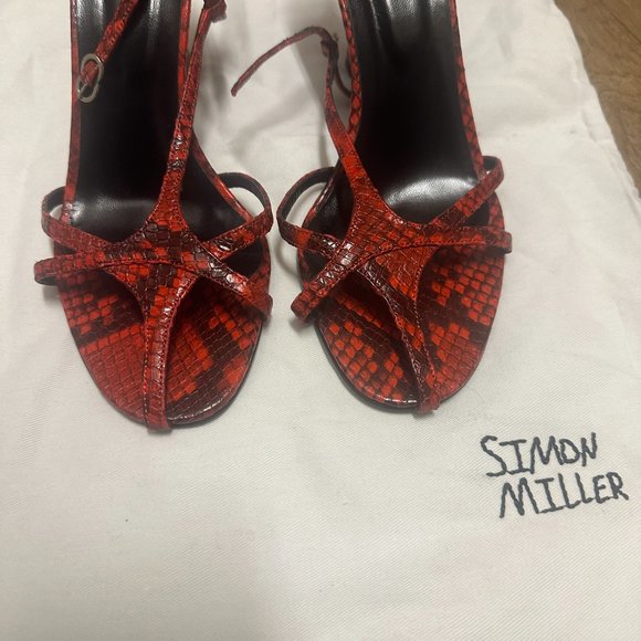 Simon Miller T-Strap Red Pumps - Picture 4 of 7
